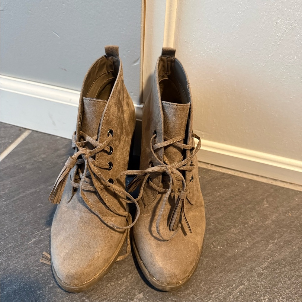 a.n.a Tan Ankle Boots